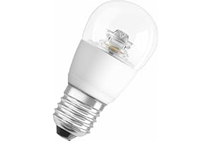 OSRAM STAR LED bombilla, forma esférica, base E27, t5,8W Equivalente 40W, 220-240V, claro, blanco cálido 2700K, Paquete de 1 pieza [Clasificación de energía A]