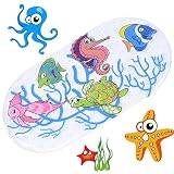 Anlass Kids Cartoon Non Slip Mats Mildew Resistant Non Slip Mats for Children Sea Turtle