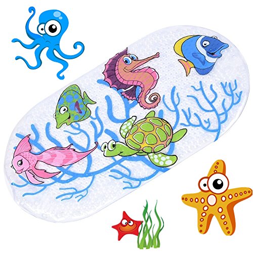 Anlass Kids Cartoon Non Slip Mats Mildew Resistant Non Slip Mats for Children Sea Turtle