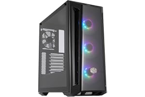 Cooler Master MasterBox MB520 ARGB - Boîtier Moyen tour PC Gamer ATX, panneau avant teinté,latéral en verre, 3 x 120mm ventilateurs pré-installés, flexibles configurations de flux d'air, ARGB