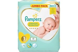 P&G Pampers Premium Protection Lot de 72 couches pour bébé Taille 1
