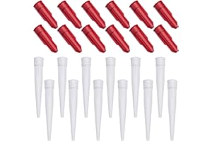 KQNM KQN 12 Aplicador Silicona, Tapa De Calafateo,Boquillas De Sellador Rojo para Selladores De Silicona Boquillas De Repuesto Boquilla De Tubo De Silicona Tapones De Boquilla para Calafateo