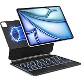Fogy İpad Air 13İn&ccedil; M3 &Ccedil;ipli 2025 ile Uyumlu Magic ile Uyumlu Touchpad Işıklı Klavyeli Kılıf