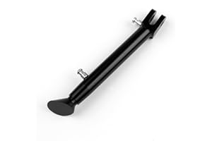 Artudatech Motorcycle Kickstand,Adjustable CNC Aluminium Foot Side Support Stand for Kawasa-ki ZX-6 ZX6R ZZR600 ZX-9R ZX-10R (Black)