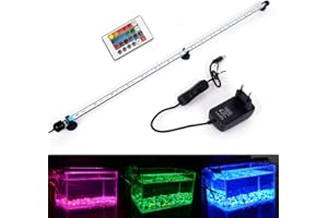 MLJ Acuario LED Iluminación, Iluminación LED para Acuarios Plantados Lámpara LED para Peceras Resistente al Agua Luz para (Deutschland Lagerhaus) (RGB, 92cm)