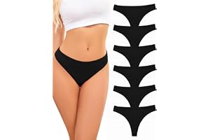 ANSUKOO Stringtrosor Dam,String Trosor UnderkläDer Flerpack,Bomull Thong | Women Underwear Brazilian Stringtrosa,Tanga Damtrosor,6 Pack Trosa,Sport Trosor Multipack