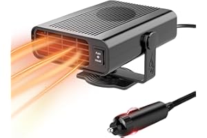 ‎QIDOE 200W Autoheizung 12V: Tragbarer KFZ Heizlüfter 12 volt Auto Heizung Akku Standheizung mit Zigarettenanzünder Defogger Ventilator Zeitschaltuh Warmluftgebläse Scheibenheizung für LKW Wohnmobil PKW