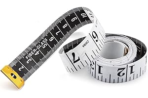 AILIVER Cinta métrica para el costurero de doble cara, 1,5 m 60 pulgadas personalizadas costura tela regla, blanco medida cinta 1 piezas