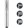Aokilom Bathroom Round Handheld Shower Head with 3 Function Water Mode,Easy-Cleaning Silicone Nozzles,Chrome Fnished