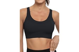 RUNNING GIRL High Impact Sports Bras for Women,Racerback Running Bra Workout Crop Tank Tops Longline Sports Bra