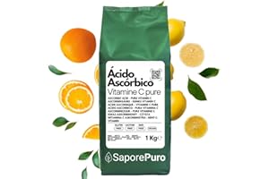 SaporePuro Vitamina C pura en polvo - ácido ascórbico 1 kg