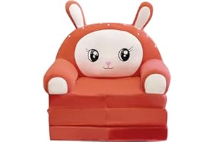 Rpporm Faltbarer Kinder-KinderSofa-Rückenlehen-Sessel 2 in 1 Faltbarer Kinder-Sofa-Sessel Cute Comic Lazy Sofa-Kinder flip up Sofa-Bett für Wohnzimmer Zierkissen Mit Füllung Landhaus