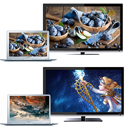ELUTENG Mini DisplayPort DVI Adapter 1m Mini DP zu DVI Stecker Konverter Kabel 1080P Signal Konverter in Weiß - 4