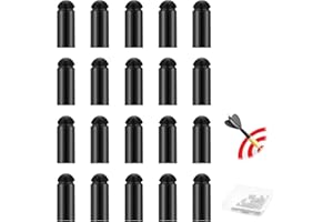 PRZRAO 20 Pezzi Dart Flight Protector Alluminio, Piccoli protettori di Volo in Metallo Leggero Dart Flight Wing Savers Correttore Fisso 90 Gradi, frecce Dart Accessori per Dart Flight Protection-Nero