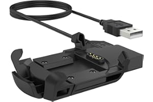 MoKo Garmin Fenix 3 HR Charger, Cradle Charger Station Charging Station for Garmin Fenix 3 HR/Fenix 3/Quatix 3 Smart Watch, with Micro USB Cable, Black