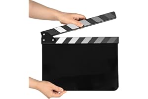 Andoer Acryl Filmklappe Filmklappe Film Regie Schiefer geschnitten Action-Szene Clapper Board Film Schiefer trocken abwischbar
