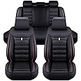 WITH001 Car Seat Covers for Mazda CX-5 (KF) II 2017 2018 2019-2023, Leather Car Seat Cover Full Set Waterproof Vehicle Cushion Seat Protectors Car Accessories,B Black Red