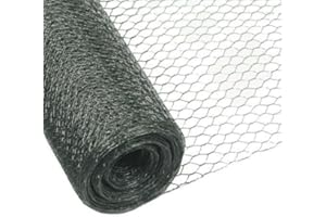 Garmix Grillage à Poule & Lapin | Clôture Poulailler | pour Enclos Parc Jardin | Fils de Fer Galvanisé, Maille Hexagonale 13mm (50cm x 50m)