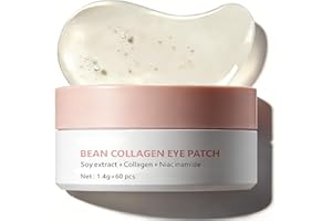 IZBEAUVO Bean Hydrogel Eye Patch Under Eye Mask,Hydrogel Under Eye Masks for Dark Circles,Puffy Eyes,Eye Bags and Wrinkles,Anti Wrinkle Hydrating &Brightening Care, Korean Skincare Eye Gel Pads for Women,60PCS