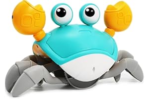 ZBATHTOY Crawling Crab Baby Toy for 1-3 Year Old Toddler Crawling Toys for Kids Age 1 2 3 Dancing Moving Walking Singing Crab Toys Gifts for 1-3 Year Old Toddler Baby Birthday Gift Present 1 2 3 Years Old