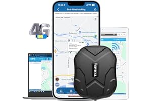 TKMARS TK905 Auto 4G GPS-Tracker, mit SIM Karte(ABO erforderlich), 5000mAh-Akku, Verschiedene Alarmmodi über APP/Web, magnetisches Ortungsgerät geeignet für Fahrzeug/LKW/Flotte