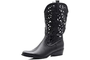 IF Fashion Stivali Stivaletti Texani Cowboy Western Scarpe da Donna Punta Camperos Etnici 629
