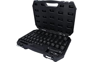 KS Tools - 515.0065 - Coffret douilles à chocs 1/2" - douilles à chocs courtes et longues - Mallette outils 40 pièces