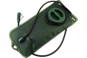 DHSBGWSX 1 bolsa de agua verde militar de 2 litros, bolsa de agua para senderismo, depósito de agua, recarga de bolsa de agua, accesorios de senderismo