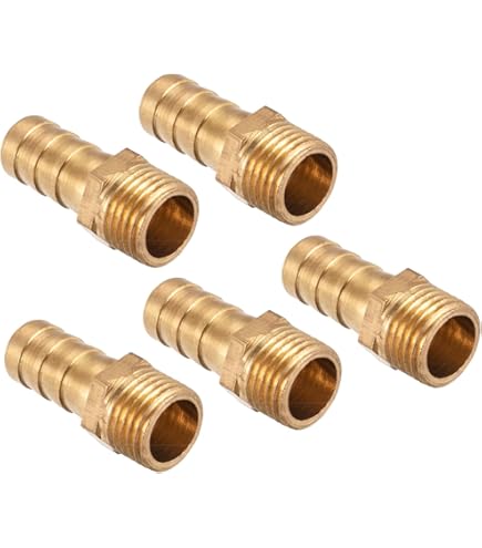 SOURCING MAP Filetage Mâle M6 1mm Type Droits Pas Graisseur Laiton