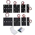GTIWUNG 8Pcs AA Battery Holder, Battery Holder Case Box with Wire, Black Plastic Batteries Case with Pin, 1.5V/3V/4.5V/6V AA Battery Holder with Leads, 2Pcs Cell Battery Storage Case/Holder