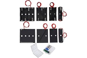 GTIWUNG 8 szt. uchwyt na baterię AA, czarny pojemnik do przechowywania baterii, uchwyt na baterie AA Case, 1,5 V/2 x 1,5 V/3 x 1,5 V/4 x 1,5 V, 2 szt. Plastikowe pudełko na baterie do AA i AAA