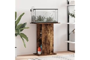 Rantry Aquariumständer Aquarium Unterschrank Aquarien Schrank, Aquarium Tisch mit Stabiler Oberplatte, Aquariumschrank für Sicheren Stand Räuchereiche 60,5x36x72,5 cm Holzwerkstoff