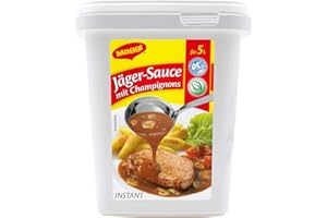 ‎MAGGI Maggi Jäger-Sauce mit Champignons, vegan, 1er Pack (1 x 600g Gastro Box)