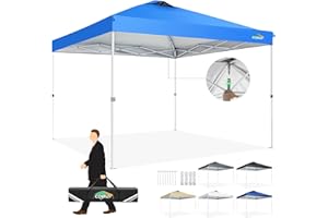 COBIZI Barnum Pliant 3x3 Professionnel One Push Tonnelle de Jardin Exterieur 3x3 ImperméAble Pergola UV-Schutz Tonnelle Pliante De Reception Chapiteau avec Sac De Transport, Bleu