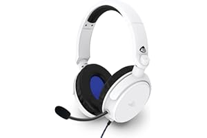 4Gamers Offiziell Lizenziertes Pro4-50 PS5/PS4-Headset mit Ständer – Weiß