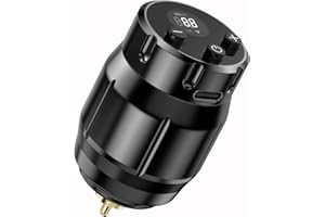LIUMATE Alimentazione per Tatuaggi Senza Fili 1500mAh Batteria per Tatuaggi Connettore RCA con Display Digitale a LED per penna per macchinetta per tatuaggi
