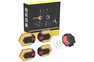 geneic 1 lot de feux clignotants avant et arrière de vélo avec télécommande sans fil