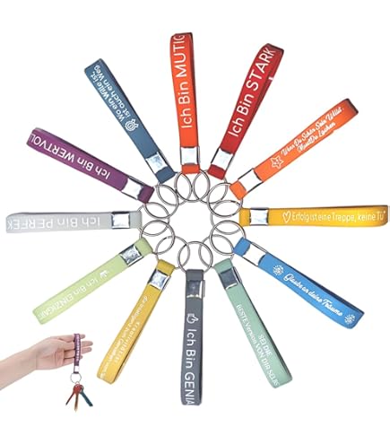 BETESSIN 12pz Portachiavi con Frasi Motivazionali Italiano Gadget Regalo Compleanno Bambini Braccialetti Colorati Silicone Ringraziamento Natale per Collega Studenti Insegnanti Alunni Maestra