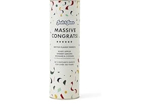 Josh & Jim's - 'Congratulations' Classic British Sweets Assortment Gift, Rosey Apples, Sherbet Lemon, Rhubarb & Custard, 3x125g, 375g Celebration Multipack