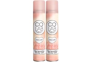 COLAB Dry Shampoo, Pure Nude, Pack of 2, 200ml - Lightly Scented Dry Shampoo For Sensitive Scalps