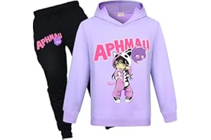 MOEYIQI Girls Hoodie Tracksuit Kids Sports Hoodies and Jogging Pants Clothing Set 1-13 Years