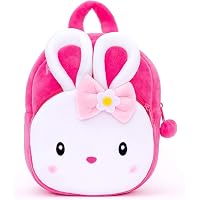 Blue Tree Cute Kids Backpack Toddler Bag Plush Animal Cartoon Mini Travel Bag for Baby Girl Boy 1-6 Years (KONGGI Rabbit…