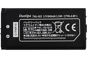 Duotipa Batterie de rechange TWL-003 compatible avec la batterie Nintendo DSi NDSi NDSiL