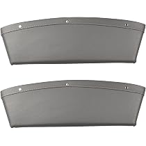Rangez Votre Voiture Sans Stress ! 2 Pochettes Organisatrices En Simili Cuir Gris Pour Siège Auto