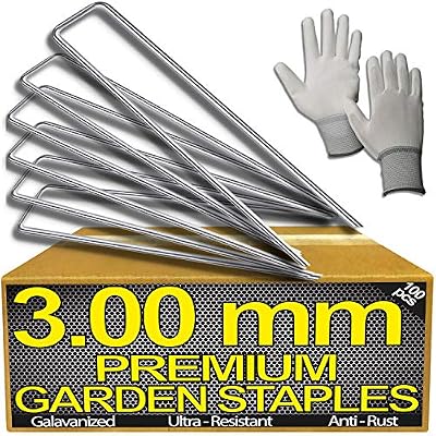 Engaged For Better ➜ Piquet de Fixation Jardin, Sardines Tente Camping, Crochet Toile paillage, Agrafe bache geotextile, Piquets Clous et ancrage pour sols durs - Lot de 100pcs - Diamètre 3.00 mm