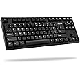 iKBC CD87 v2 Mechanical Keyboard with Cherry MX Red Switch for Windows and Mac, Tenkeyless Ergonomic Keyboard with PBT Double Shot Keycaps for Desktop and Laptop, 87-Key, Black, ANSI/US