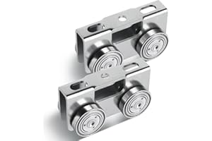 XIAOMGU 4 Wheel Trolley Assembly Light Duty Electric Hoist Trolley Roller for use with 1-5/8" Wide or All 1-5/8" or Taller Strut Channel 2 Pack