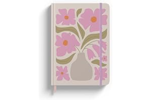 Rileys & Co Quaderno Floreale Stravagante per Lavoro e Scuola - 8 x 6 Pollici - Taccuino Rigido con Pagine a Righe - 240 Pagine - Taccuino Compatto per Donne e Adolescenti