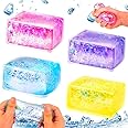 YARDHOBI 4 Pcs Stress Balls for Kids, Fidget Toys Adults Stress Relief Squeeze Ball, Sensory Toys for Autistic Children, Large Ice Cube Fidget Ball Stress Toys, Party Favors for Kids Goodie Bags