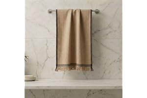 Athom Living Premium Cotton Bath Towel, Waffle Beige, 75x150 cm – Lightweight, Quick Dry, Super Soft & Highly Absorbent, Idea